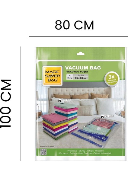 Saver Bag Tekli Vakumlu Poşet - Xxl - 80X100 cm modelleri