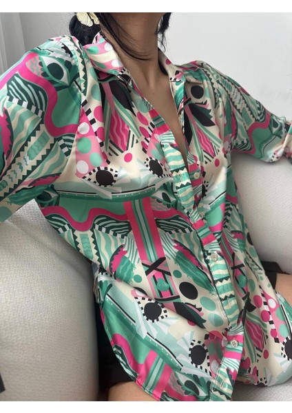 Desenli Oversize Gömlek fiyatları
