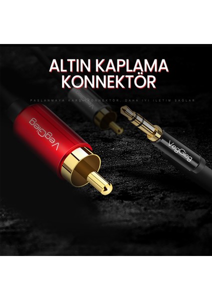 3.5mm AUX to 2 RCA Ses Kablosu 8 Metre fiyatları