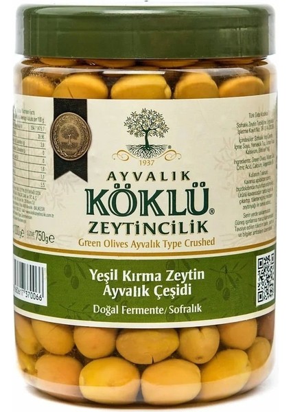 Ayvalık Yeşil Kırma Zeytin 1000CC