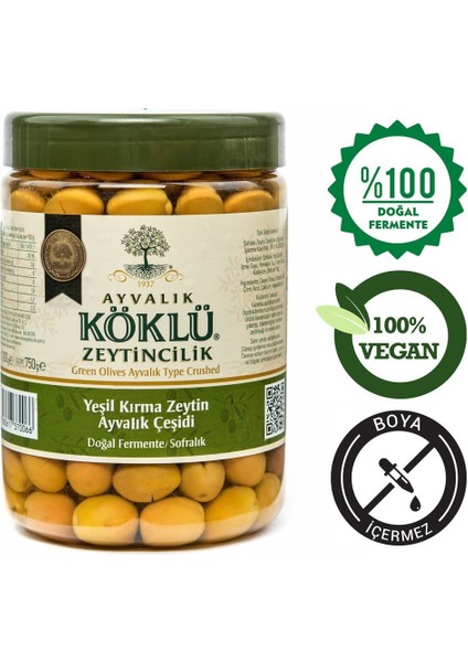 Ayvalık Yeşil Kırma Zeytin 1000CC fiyatları