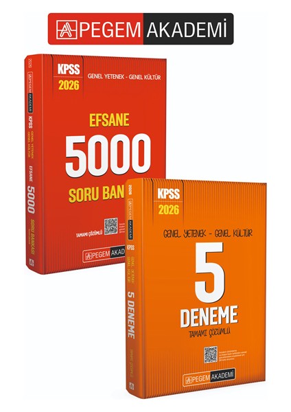 PEGEM AKADEMİ 2026 KPSS Genel Yetenek Genel Kültür Efsane 5000 Ta
