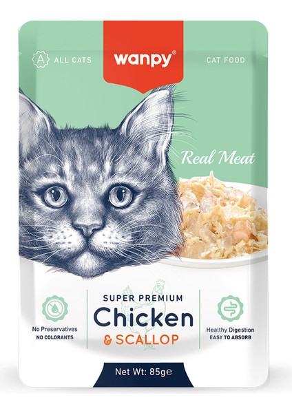 Pouch Tavuklu & Deniz Taraklı Yaş Kedi Maması