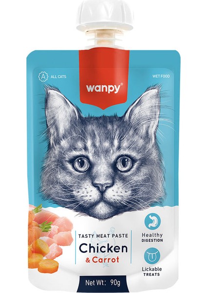 Taze Tavuklu ve Havuçlu Kedi Et Ezmesi