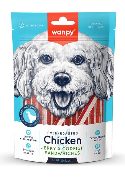 Tavuklu & Morina Balıklı Sandwich Köpek Ödülü