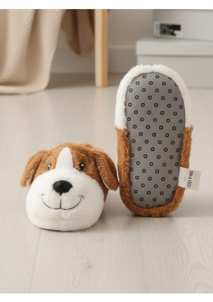 Unisex Yumuşak Taban Sevimli Köpek Panduf Yetişkin ve Çocuk Kız ve Erkek Panduf