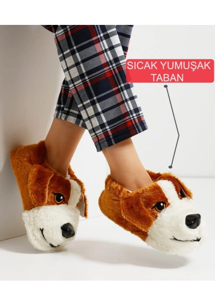 Unisex Yumuşak Taban Sevimli Köpek Panduf Yetişkin ve Çocuk Kız ve Erkek Panduf modelleri