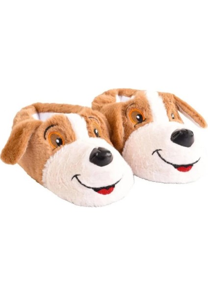 Unisex Yumuşak Taban Sevimli Köpek Panduf Yetişkin ve Çocuk Kız ve Erkek Panduf