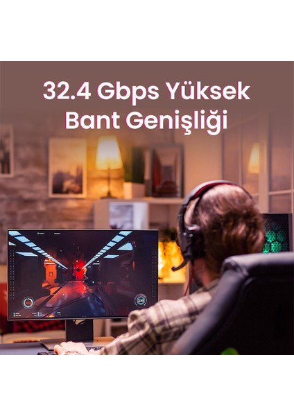 8K/60Hz 4K/165Hz 2K/240Hz DisplayPort 1.4 Kablo 5 Metre