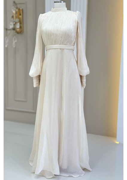 Zen Abiye Elbise Krem