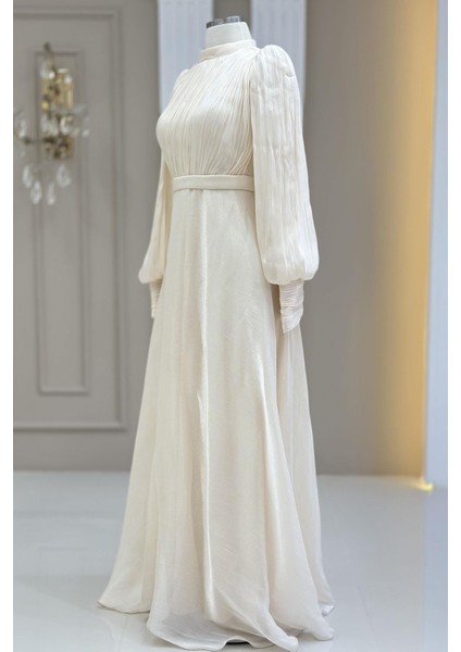 Zen Abiye Elbise Krem modelleri