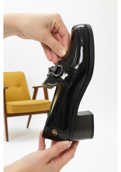 Kadın Hakiki Deri Ortopedik Kalın Topuklu Klasik Mevsimlik Ayakkabı NH24/K1072 fırsatları