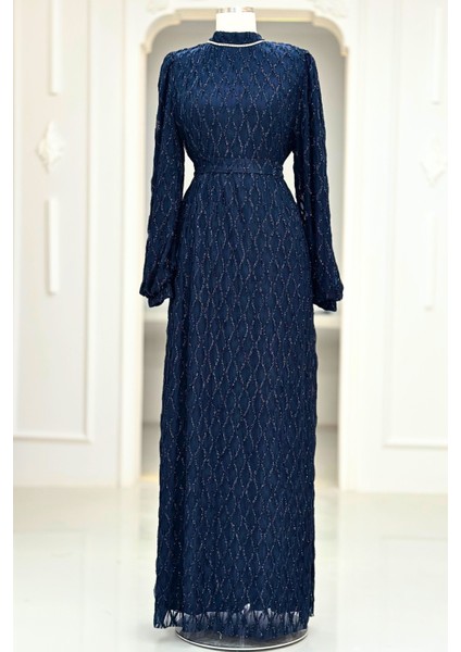 Ravza Abiye Elbise Lacivert modelleri