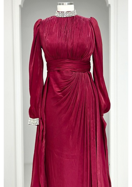 Gözde Abiye Elbise Bordo fiyatları