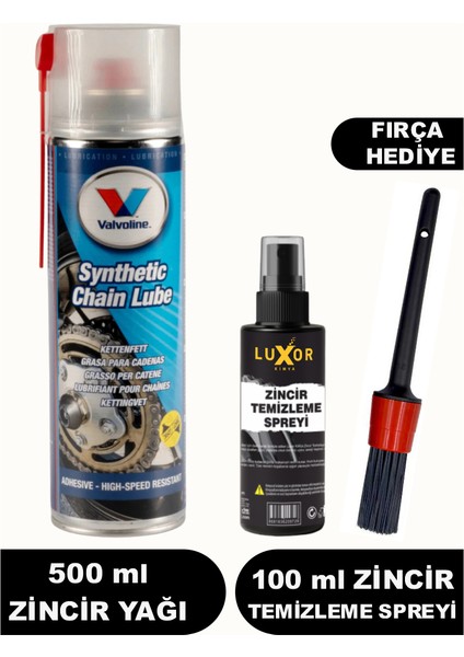 Zincir Temizleyici 100 ml - Valvoline Zincir Yağlayıcı 500 ml Set