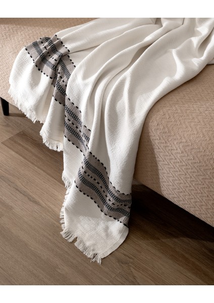 Flamme Koltuk Şalı - Ekru - 130X170 cm fiyatları
