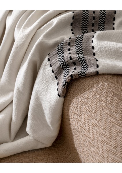 Flamme Koltuk Şalı - Ekru - 130X170 cm modelleri
