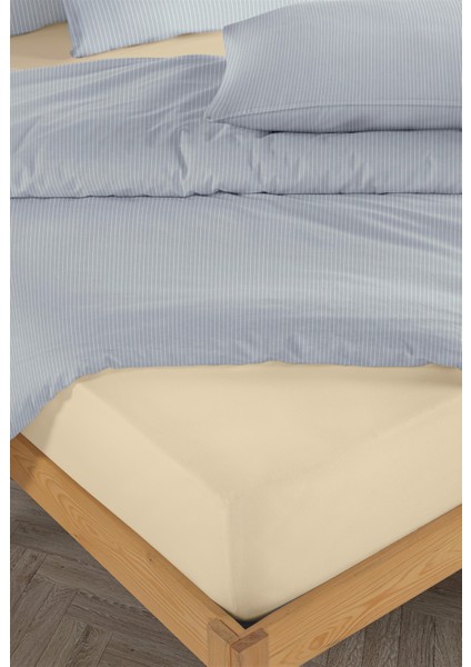 Chıc %100 Pamuk Ranforce Akay Açık Mavi Ipliği Boyalı Nevresim Takımı Çift Kişilik - 200X220 cm modelleri