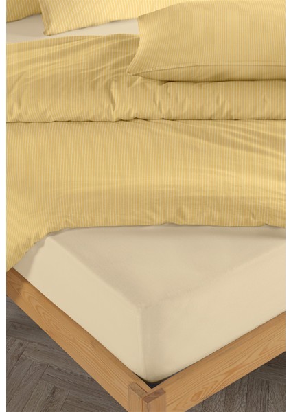 Chıc %100 Pamuk Ranforce Akay Sarı Ipliği Boyalı Nevresim Takımı Tek Kişilik - 160X220 cm modelleri