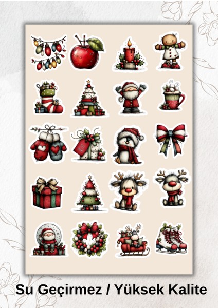 Yeni Yıl Süslü Sticker Ajanda Bullet Journal YRM070