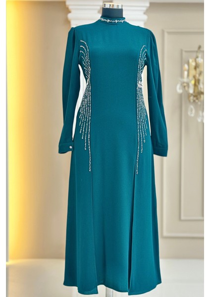 Duru Abiye Elbise Petrol modelleri