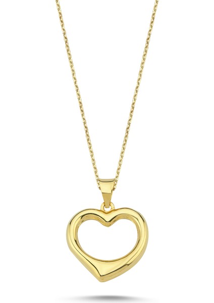 Kalp Altın Kaplama Kolye