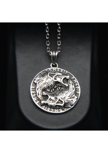 559 Odin’in Kurtları Isimli Gümüş Kolye fiyatları