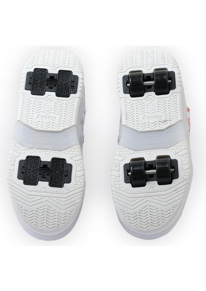 Flames Çocuk Patenli, Işıklı Rahat Beyaz-Siyah Spor ve Günlük Ayakkabı&sneaker | Yeni Model Tarz Patenli Kaykay Ayakkabı fırsatları