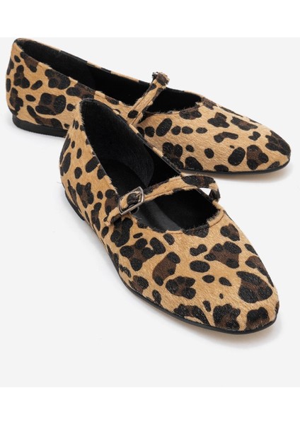 Kadın Kemerli Babet Leopar