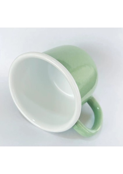 Dışı Yeşil Içi Beyaz Emaye Kupa Büyük 350ML fiyatları