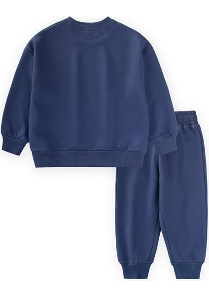 Planör Baskılı Sweatshirt Takım 2-10 Yaş Indigo Mavi fiyatları