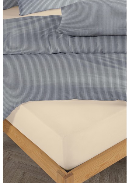 Chıc %100 Pamuk Ranforce Akay Lacivert Ipliği Boyalı Nevresim Takımı Tek Kişilik - 160X220 cm modelleri