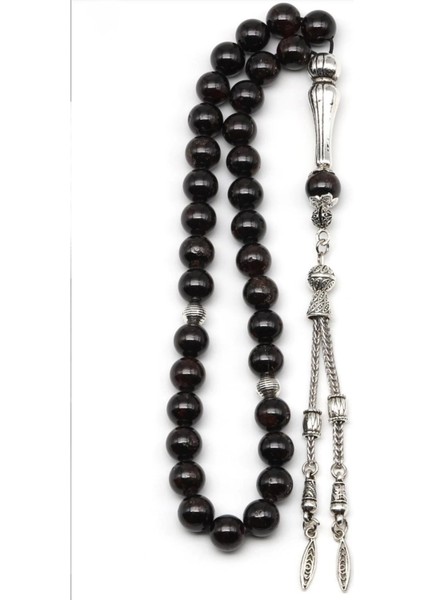 Garnet - Lal Doğal Taş Tesbih 8 mm 33'lü Yuvarlak Kesim fiyatları