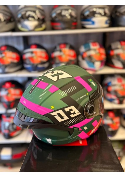 Kask mt Cosmo Sv Sergıo Garcıa D18 Mat Pembe/yeşil fırsatları
