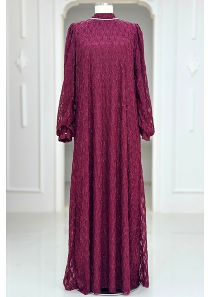 Ravza Abiye Elbise Bordo