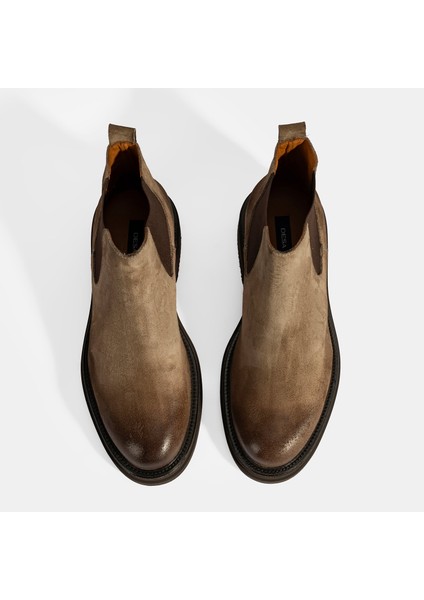 Erkek Vizon Lastikli Süet Bot