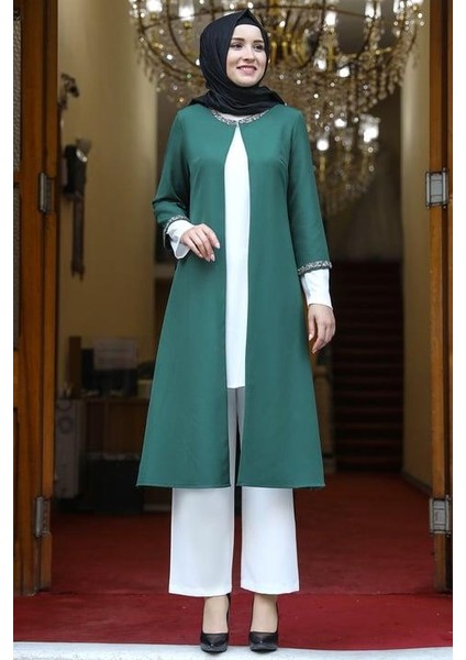 Taş Işlemeli Ceket Zümrüt fiyatları