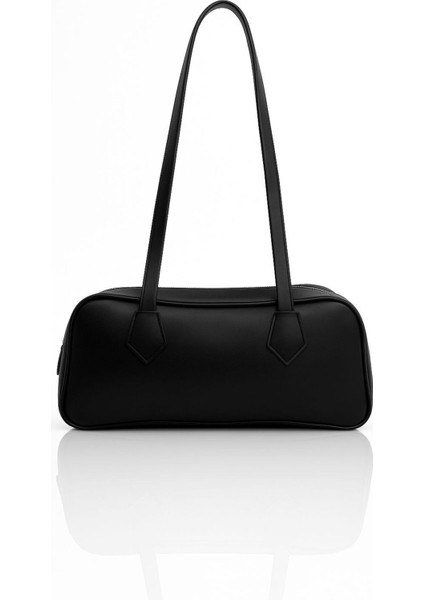 Kadın Siyah Vintage Baget El Omuz Çanta