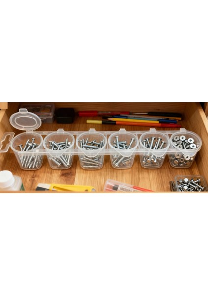 Çok Amaçlı Karıştırma Saklama Boya ve Hobi Kabı 6X25 Ml. 4 Adet modelleri