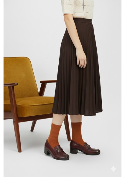 Kadın Hakiki Deri Ortopedik Kalın Topuklu Klasik Mevsimlik Ayakkabı NH24/K1072 fiyatları