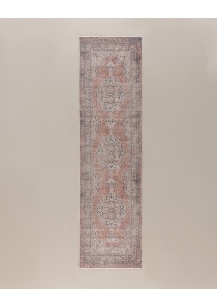 Floran Mandala Halı - Kiremit - 80X300 cm