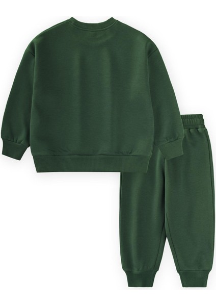 Planör Baskılı Sweatshirt Takım 2-10 Yaş Haki Yeşil fiyatları