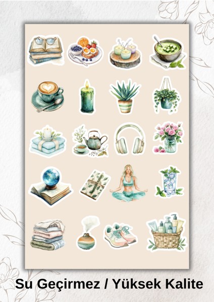 Kız Neşesi Spa, Bakım Sticker Ajanda Bullet Journal YRM083