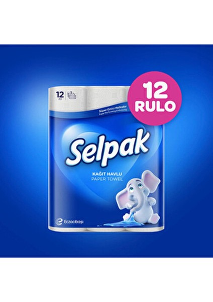 Kağıt Havlu Rulo 12'li Ultra Emici Beyaz Renkli Dayanıklı Kağıt modelleri