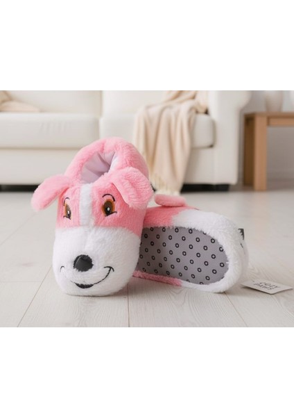 Unisex Yumuşak Taban Sevimli Köpek Panduf Yetişkin ve Çocuk Kız ve Erkek Panduf