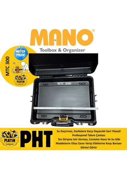 Mtc 300 Profesyonel Kırılmaz Takım Çantası, Polipropilen Siyah Renk ( Boş ) fırsatları