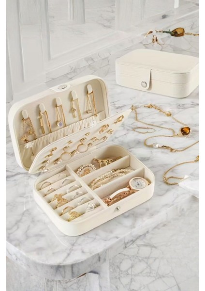 Bölmeli Takı Kutusu Beyaz