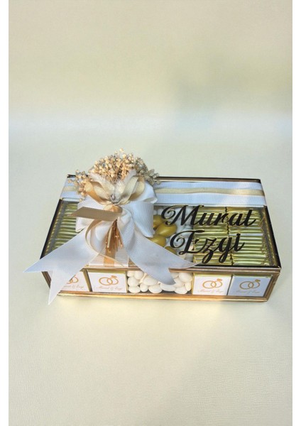 Kız Isteme Çikolatası Söz Nişan Çikolatası Cam Kutu modelleri
