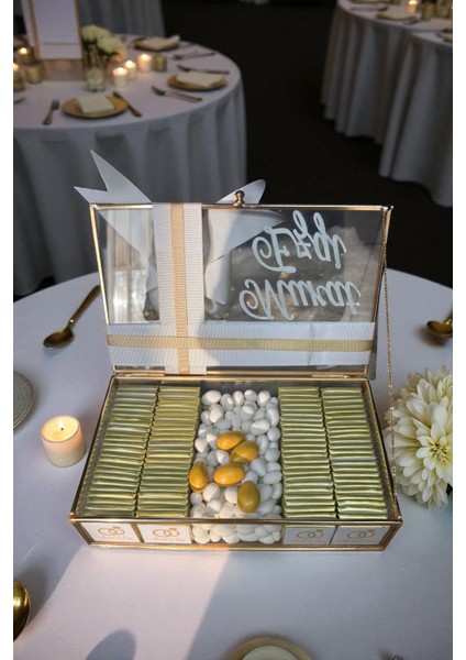 Kız Isteme Çikolatası Söz Nişan Çikolatası Cam Kutu indirimleri