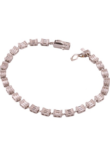 Monci S 7 Tennis Gümüş Bileklik Ms3298, 925 Ayar Kadın Gümüş Bileklik, Şık Bileklilk fırsatları